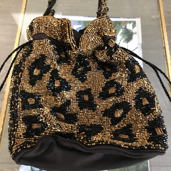 Zara Bohemian Beaded Bucket Bag New - Picture 7 of 8